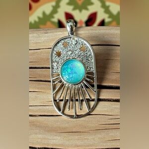 Opal Sunburst Pendant